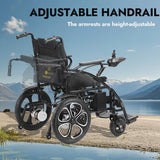 Fauteuil roulant électrique avec batterie au lithium, fauteuil roulant électrique à commande automatique et manuelle 