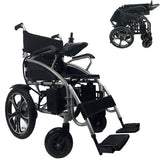 Lightweight Foldable Electric Wheelchair with Lithium Battery Power Chair - Red