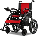 Lightweight Foldable Electric Wheelchair with Lithium Battery Power Chair - Red