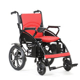 Fauteuil roulant électrique pliable léger avec batterie au lithium - Rouge 