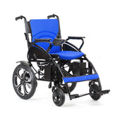 Lightweight Foldable Electric Wheelchair with Lithium Battery Power Chair - Blue