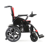 Fauteuil roulant électrique pliable léger avec batterie au lithium - Rouge 