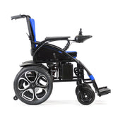 Lightweight Foldable Electric Wheelchair with Lithium Battery Power Chair - Blue