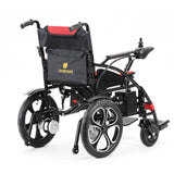 Fauteuil roulant électrique pliable léger avec batterie au lithium - Rouge 