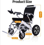 Electric Wheelchair with Remote Control Transport Folding Air Travel Power Wheelchair