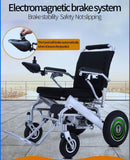 Electric Wheelchair with Remote Control Transport Folding Air Travel Power Wheelchair 19" Wide Seat